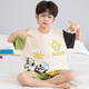 浪莎儿童睡衣男小童夏季短袖薄款纯棉家居服男孩中大童夏天学生套装 LT692 160 建议150-160CM/80-95斤