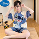 Disney Boy Pyjamas Kinder Sommer dünne Baumwoll-Kurzärmer-Anzug mittelgroßer Kinder 12-jähriger Junge modische Sommer-Heimkleidung 672 165 s Größe Empfohlen 140-150 cm Körper