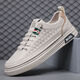 Sommer Casual Board-Schuhe Herren neue Sportweite Schuhe Spleiß Männerschuhe Herren-Laufschuhe atmungsaktiv und rutschtreue trendige Schuhe R001 White 41