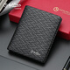 Goldlion Wallet Herren echtes Leder kurzer Geldbörse leichte Luxus-Männerkarten-Tasche Cowide Clip für Ehemann, Freund, Papa Neujahrsgeschenkschachtel Schwarz ein Stil FA733180-168