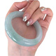 KZD ice waxy jade jade bracelet white moonlight jade bracelet floating green girl style jade treated jade 58-59mm same style as Lao Fengxiang