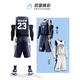 ROBISHI double-sided basketball uniform set for men and women sports vest training suits for children's full-body custom match team uniform jersey LSM13533 royal blue pink M