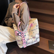 
kt commuting bag canvas bag women's large capacity KT cat yKi tote bag Hello cute bag student one-shoulder carry pink