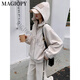 Magiopy International Luxury High-End Brand Fashion Brand Loak Casual Sports Set Women's Women's Spring Fashion Age Spring Fashion, снижающий топ для погладьте + брюки XS (80-95JIN [JIN равно 0,5 кг]))