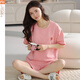 
Modal pajamas for women in summer 2025 new short-sleeved suit full thin style for outdoor wear cartoon casual home clothes Y9855 M 75-95Jin [Jin equals 0.5 kg]