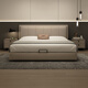 Fermax (Freemax) Modernes einfaches Lederkunstbett 2024 Hauptschlafzimmer Weiches Bett 1,8 m massives Holzbett Kleine Wohnung Doppelbett 16, LP-677#