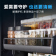 Maxle Kitchen Yunna Hanging Schrank Hebekorb Pulldown Schrank Pulld-Down-Korb Dreischichtiger Gewürzrock mit großer Kapazitätsnahrung Blau 750 (Schrankbreite 726-736 mm) 4 Waschmaschine