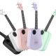 Música contraseña (contraseña de música) [nuevo producto] Populele Smart Ukulele Ukulele Model Model para principiantes para principiantes Guitarra de carbono Fibra de carbono 618 White exquisito (73 cursos completos) 23 pulgadas