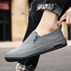 XIANGYUANGE canvas shoes men's summer 2025 new men's one-foot shoes old Beijing cloth shoes casual soft sole work men's shoes gray 42 (260mm)