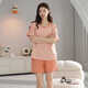 Pyjama modal pour femmes coton pur coton d'été Summer short à manches courtes du style mince pour le confort extérieur et le costume de vêtements de maison décontractée Z9855 Picture principale M [80-100jin recommandé [Jin est égal à 0,5 kg] usure]
