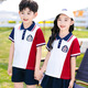 童然幼儿园园服夏季新款小学生校服班服六一表演服棉质运动英伦风套装 6623红白男生套装 100 码