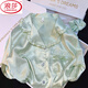 
LangSha 2025 new pajamas for women summer suit thin cool ice silk short-sleeved princess style ruffled casual home clothing YFY-9902 [short-sleeved shorts] M [recommended 80-100Jin [Jin equals 0.5 kg]]
