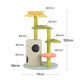 ZEZE Edora Cat Climbing Frame Cat Nest Integrated Cat Rack Grinding Claw Cat Scratching Post Jumping Platform Toy Small Cat Tree Multi-layer Wear-Resistant 120cm 5-layer Villa Model 78*56*122cm