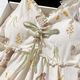 
Single Nanwei summer new knitted cotton nightgown with breast pad sexy suspender midi skirt sweet and cute style home clothes nightgown 687-1 2XL