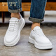 Mick Owen Mick Owen Männer atmungsaktiv 2025 Neues koreanisches Stil Trendy weiß dicke Sohle lässiges Mesh niedrige kleine weiße Schuhe 5155 Weiß 38
