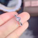 Eartha Jewelry Natural Beauty Full Pure Aquamarine Ring Radius 4*5mm Goddess Gift