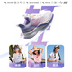 Anta-Kinder-Turnschuhe Mädchenschuhe 2025 Sommer- und Herbst-Neuprodukt Mesh Atmable Knopfknopf Stoppeln Wasserstoff-Laufschuhe [Sommerstil] Weiß/süßes Pulver/frisch lila 5509-1 37 Fuß Länge ca. 23,5 cm