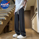 Pantalones casuales de Marvel de la NASA para hombres Spring and Autumn Men Light versátil y recto seco recto pantalones transpirables Apricot XL