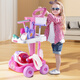 Ma Bao Ma Bao (Babymabo) Kindergeschwindigkeitsspielzeug Girls Breom Set Vakuum Reiniger Hausgeschenk [Aktualisierte Version] Reinigungsauto - Pink Purple + Vakuumreiniger