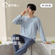 
Urban beauty men couple pajamas men 2025 spring new pure cotton round neck home clothing set 16787 men's style L