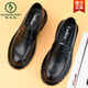 Peading de cuero hueco de carpintería para hombres en verano transpirable pedal de un pie Cabeza redonda sandalias de cuero informal de suela suave para hombres 2025 New Black Punfed 15257-00 Pedal de un pie 40 (este modelo es de una talla más grande)