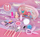 Sirène de sirène pour enfants Makeup maquillage jouet princesse maquilleur de princesse 3-6 ans filles 7 sirène à lèvres à lèvres sirène sirène 21 pièces ensemble