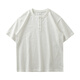 Dukeen American 320g T-shirt Henry Heavy Henry Men's Crort Colon Summer Coton Base Base Henry Collier Half Mancheve White 2xl (Convient pour 170-185jin [Jin est égal à 0,5 kg]))