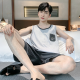 浪莎睡衣男士夏季纯棉薄2025新款背心短裤男款家居服套装大码无袖夏天 OMM-13063 L 均码