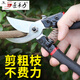 修剪树枝剪刀强力粗枝剪省力家用SK5钢园林园艺剪刀果树工具 14116不锈钢修枝剪+黑色超速锯