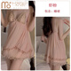 Modal sexy pajamas women with breast pads suspenders French pure lace mesh nightgown new style P3886 green (outer robe + belt) single size