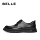 Belle Commuting Business Leather Shoes 2025 Men's Leather Pleated Height Casual Shoes A1373AM4 Black 2 43