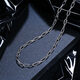 Saturday Fortune (ZLF) pt950 platinum necklace men's retro fashionable electric black interlocking plain chain clavicle chain 58cm-23.56g