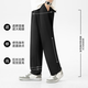 Miniso (Miniso) Pantalones de seda de hielo fresco para el verano para hombres Nuevos cómodos cómodos de patas rectas cómodas y transpirables Black XL