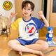 G.DUCKKIDS小黄鸭儿童睡衣男童夏季短袖纯棉薄款猫和老鼠中大童卡通男孩家居 短袖套Z6628#奥特曼 170 14码【建议身高125-135cm】