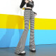 
2025 spring and summer drooping stripes loose casual micro-flare pants high waist wide-leg pants floor-sliding long pants women's trendy color [MY-686] L
