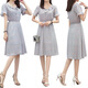 FHHUABD23 Sommer neues Chiffon Blumenkleid mit Temperament Taille und fettem Kleid 1105# L 105-115Jin [Jin ist 0,5 kg]