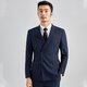 Haipaihaoyu Doppelbruster Anzug Set Männer schlanker junger Business-Formatanzug Graukragen Professioneller Anzug Mikro-Stretch Grey 9901 Doppelbrustanzug Set M 170/88a