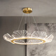 Leshi NUEVA sala de estar china Candelier Estilo chino Zen Modern Atmosférica Luz de restaurante de lujo Sala de té Sala de té JQXD9755D/Tres colores + Tallado esencial Acrílico