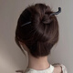Yage natural ebony hairpin daily commuting women's high-end antique wood hairpin solid wood 2025 hairpin Chinese style hairpin true natural ebony 20.5 cm simple hairpin