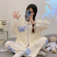 浪莎（LangSha）ins风网红新款睡衣女春秋季长袖长裤宽松开衫甜美卡通可爱家居服 9214 M 【建议80-100斤】