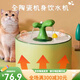 嬉皮狗（hipidog）猫咪饮水机陶瓷恒温加热宠物饮水器酸奶机喂水猫自动循环狗狗喝水 大树苗清新绿加热恒温款 1片滤