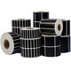 Multi-stamp black gloss PET self-adhesive barcode label paper glossy printing paper waterproof oil-resistant high temperature tear-resistant equipment serial number nameplate sticker supports custom printing 50*10-4000 pieces - item number 9742