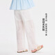 PANTS GIRLES GIRLES 2025 Été Nouveau style Girls Casual Children's White Hollow Lace Lignes Lignes droites Straitement style 15301 Blanc + 15251 Purple 120 cm