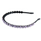 Aitanfang Korean crystal short hair headband female adult hair clip hair anti-slip rhinestone toothed hair clip headband clip gray blue
