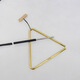 MEINL Brass Triangle Iron 789 Orquesta profesional de acero inoxidable Acompañamiento Adulto Band para niños Instrumentos de percusión de latón Nino551 Triángulo de 6 pulgadas de acero Iron