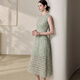 
ROEYSHOUSE ROYYSHOUSE Temperament Green Sleeveless Dress Women's 2025 Summer New High-end Light Men's Slim Skirt 12040 Green 2XL