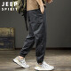 JEEP SPIRIT吉普休闲裤男夏季潮流工装裤子速干运动哈伦冲锋束脚裤 黑色 XL 
