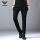 
Chiarmania high-end non-scalding jeans men's summer thin slim foot elastic trend high-end black long trousers K683 black [summer] thin 35