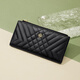 Koyi Lingge Wallet Long Carte Sac de cartes Qiu Niche Design Walle's Wallet Clutch Black