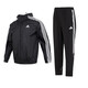 Adidas Sports Set Men 2024 Autumn New Fashion Fashion Chaqueta con capucha de tres triples Pantalones tejidos de los pantalones casuales IB0384+IB5012 2XL